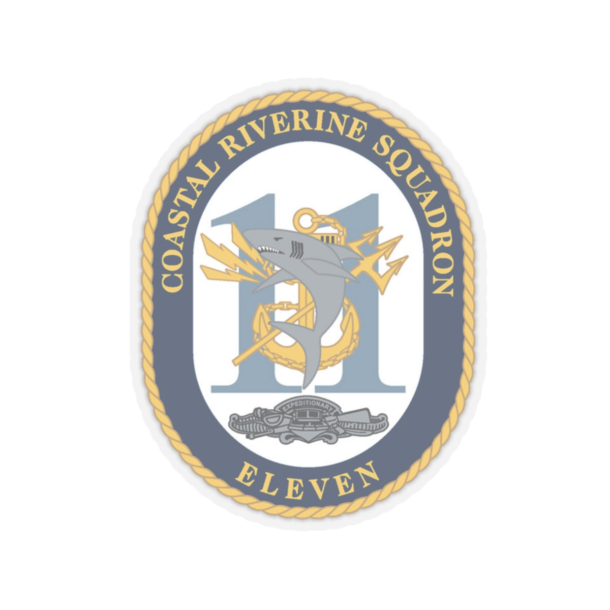 Coastal Riverine Sq Eleven (U.S. Navy) STICKER Vinyl Kiss-Cut Decal