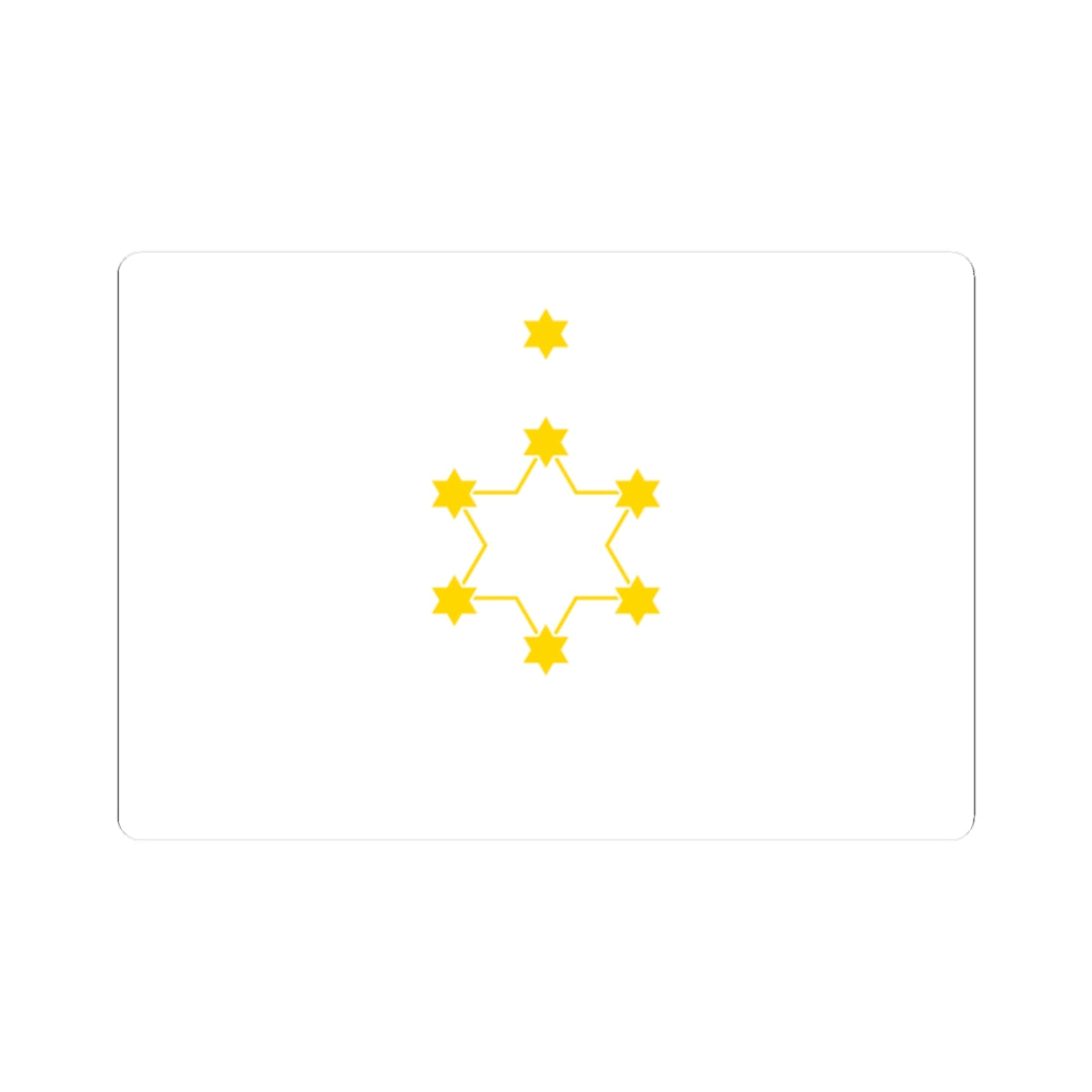 Herzl flag (Israel) STICKER Vinyl Kiss-Cut Decal