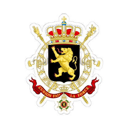 State Coat of Arms of Belgium - STICKER Vinyl Kiss-Cut Decal