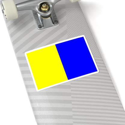 Flag of Montlucon (France) STICKER Vinyl Kiss-Cut Decal