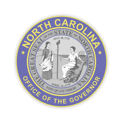 Seal of the Governor of North Carolina - STICKER Vinyl Kiss-Cut Decal