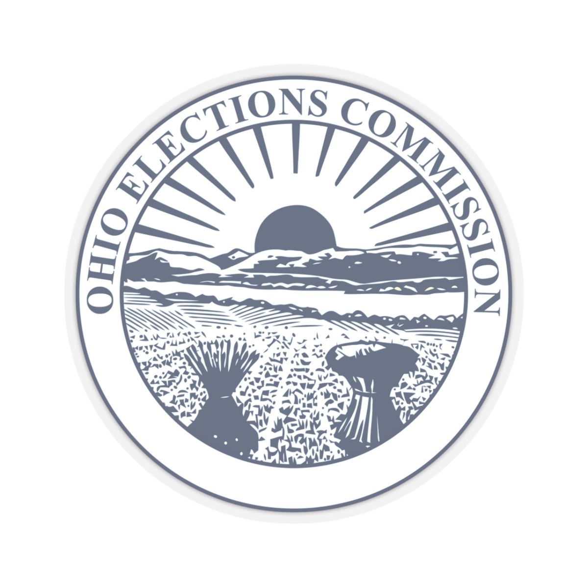 Seal of the Ohio Elections Commission - STICKER Vinyl Kiss-Cut Decal