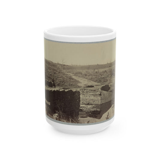 Battlefield Of Bull Run, Ruins Of The Stone Bridge (U.S. Civil War) White Coffee Mug-15oz-The Sticker Space