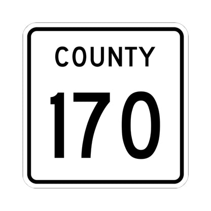 County 170 square (Minnesota) (Road Sign) STICKER Vinyl Kiss-Cut Decal