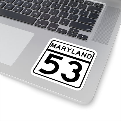 MD Route 53 (Maryland) (Road Sign) STICKER Vinyl Kiss-Cut Decal