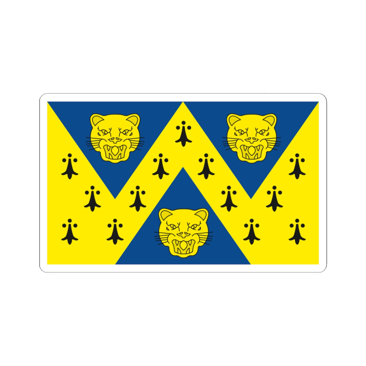Flag of Shropshire (England) STICKER Vinyl Kiss-Cut Decal