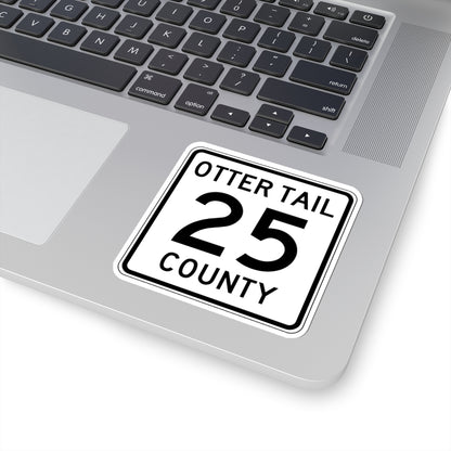 Otter Tail County Route 25 MN (Minnesota) (Road Sign) STICKER Vinyl Kiss-Cut Decal