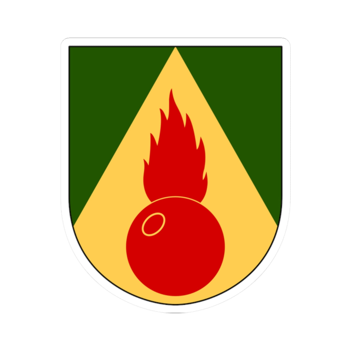 Artilleriregementet 913. kompaniet vapen (Sweden) (Coat of Arms) STICKER Vinyl Kiss-Cut Decal