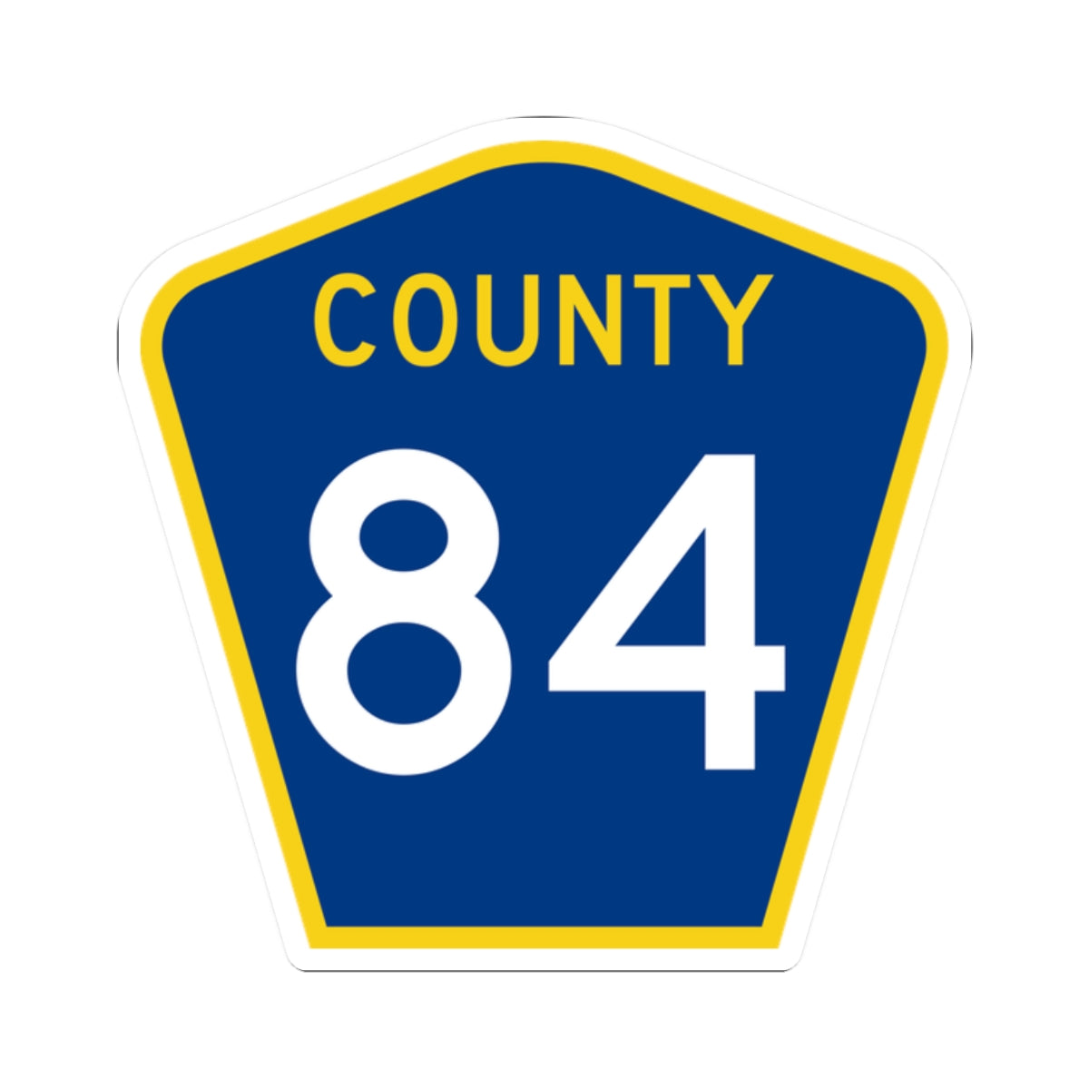 County 84 MN (Minnesota) (Road Sign) STICKER Vinyl Kiss-Cut Decal
