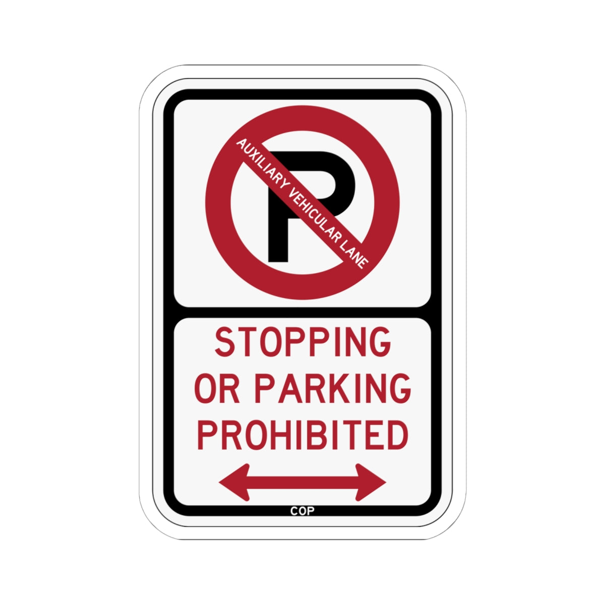 PBOT Road sign P1305D (Oregon) (Road Sign) STICKER Vinyl Kiss-Cut Decal