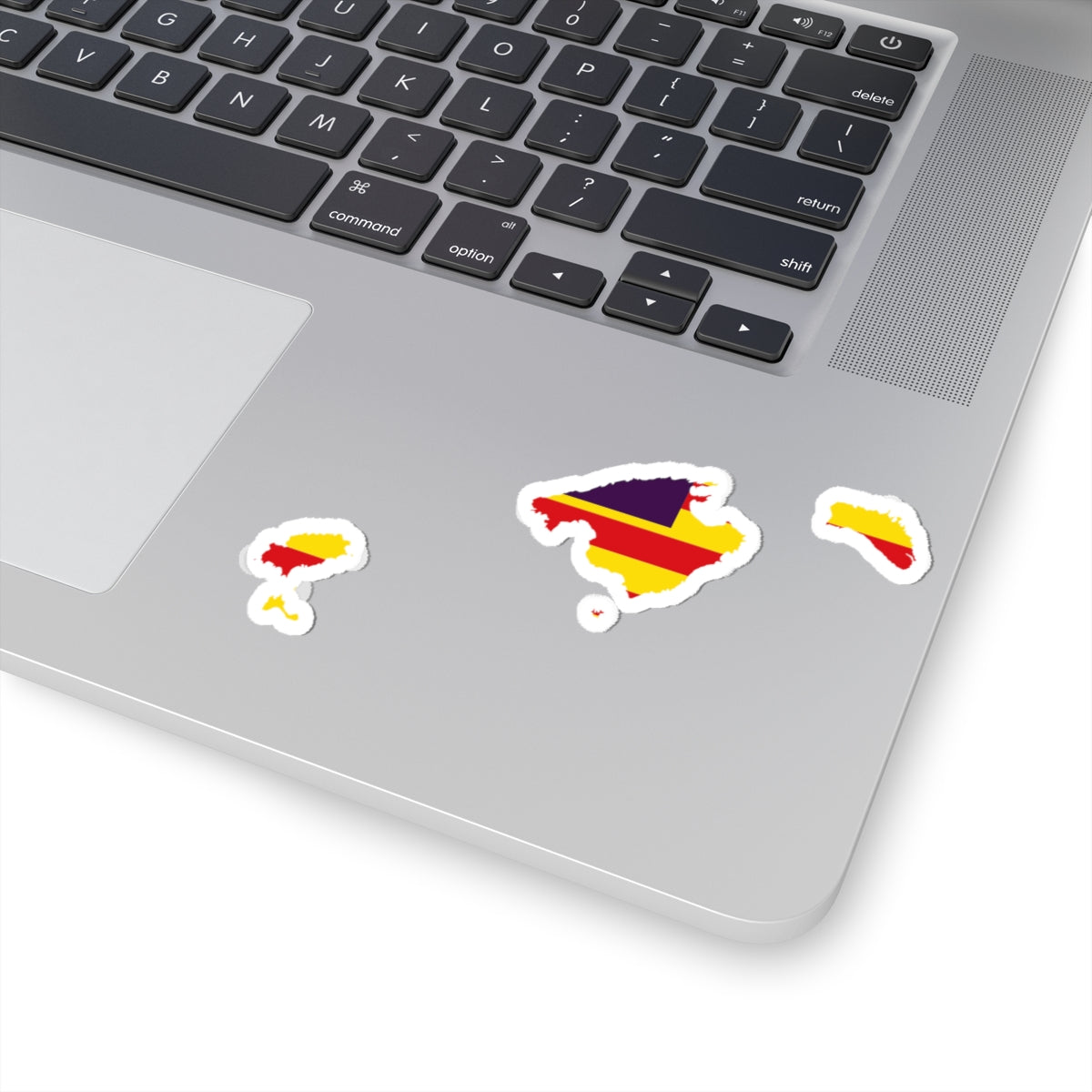 Flag map of the Balearic Islands (Spain) STICKER Vinyl Kiss-Cut Decal
