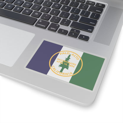 Flag of Palo Alto, California - STICKER Vinyl Kiss-Cut Decal