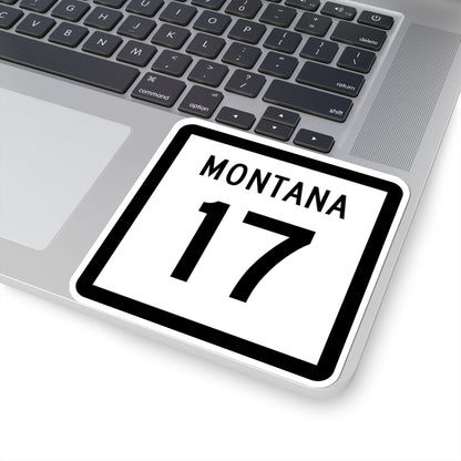 MT-17 (Montana) (Road Sign) STICKER Vinyl Kiss-Cut Decal