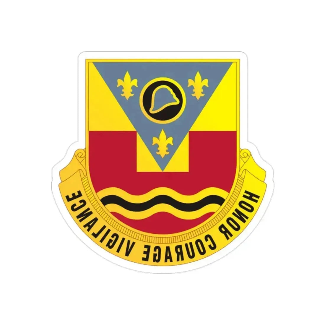 184th Artillery Regiment (U.S. Army) REVERSE PRINT Transparent Die-Cut STICKER 2 Inch Die-Cut Transparent - The Sticker Space