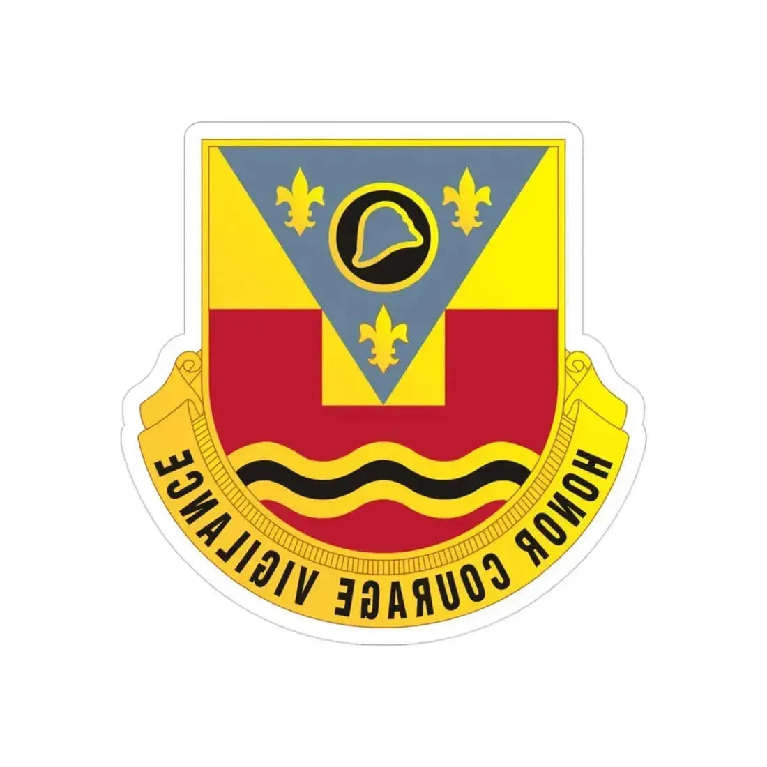 184th Artillery Regiment (U.S. Army) REVERSE PRINT Transparent Die-Cut STICKER 3 Inch Die-Cut Transparent - The Sticker Space