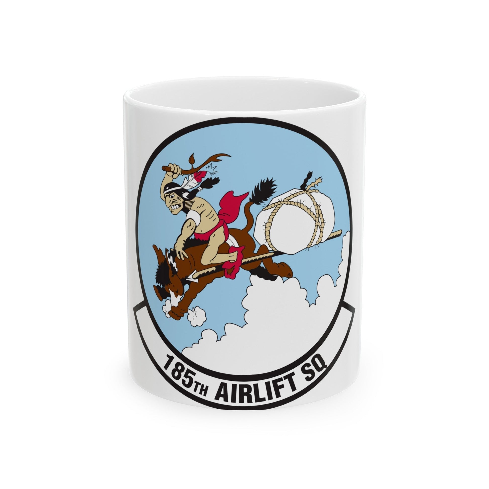 185 Airlift Squadron (U.S. Air Force) White Coffee Mug-11oz-The Sticker Space