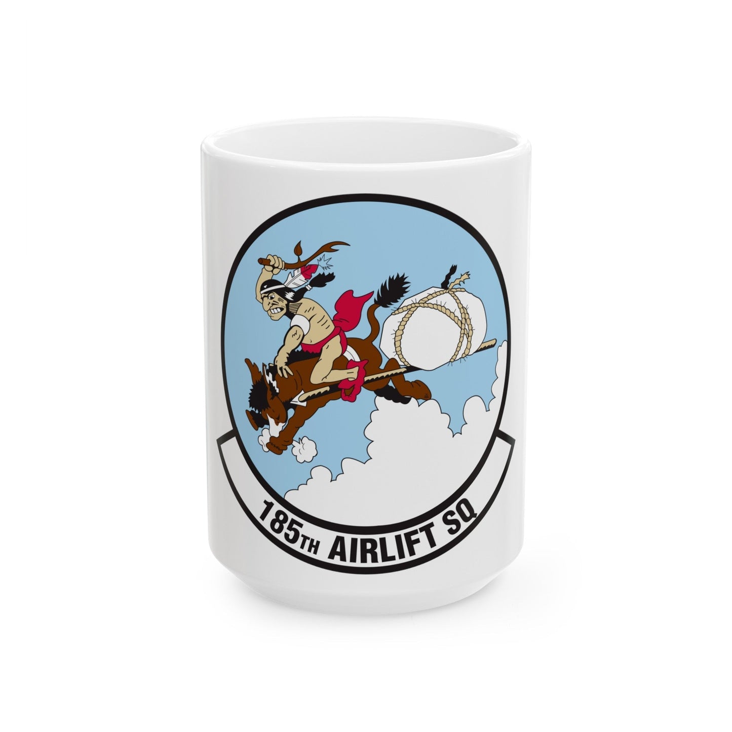 185 Airlift Squadron (U.S. Air Force) White Coffee Mug-15oz-The Sticker Space