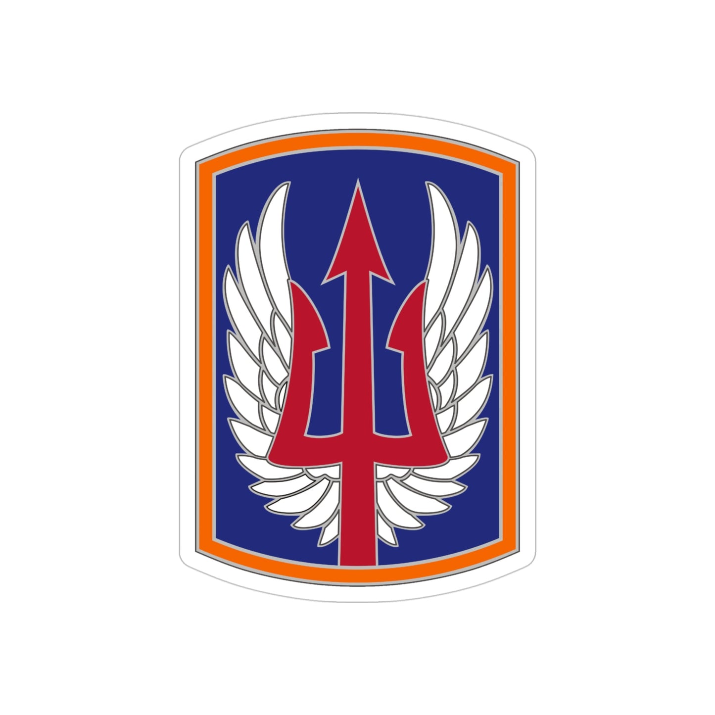 185 Aviation Brigade (U.S. Army) REVERSE PRINT Transparent STICKER-4" × 4"-The Sticker Space