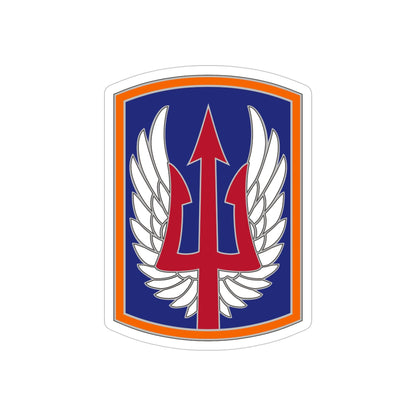 185 Aviation Brigade (U.S. Army) REVERSE PRINT Transparent STICKER-5" × 5"-The Sticker Space