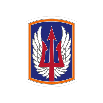 185 Aviation Brigade (U.S. Army) REVERSE PRINT Transparent Die-Cut STICKER 2 Inch Die-Cut Transparent - The Sticker Space