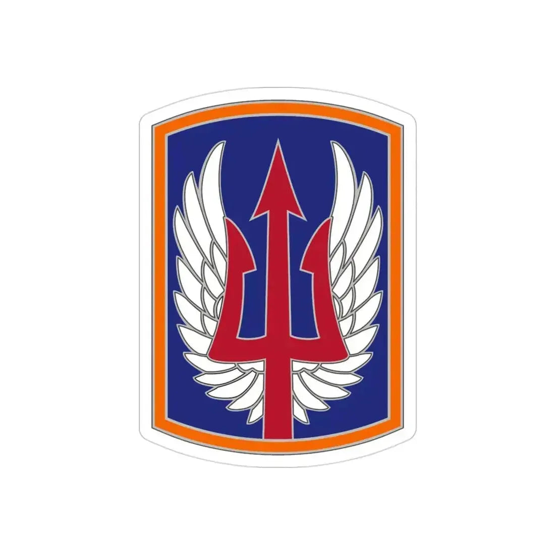 185 Aviation Brigade (U.S. Army) REVERSE PRINT Transparent Die-Cut STICKER 3 Inch Die-Cut Transparent - The Sticker Space