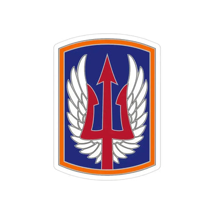 185 Aviation Brigade (U.S. Army) REVERSE PRINT Transparent Die-Cut STICKER 3 Inch Die-Cut Transparent - The Sticker Space