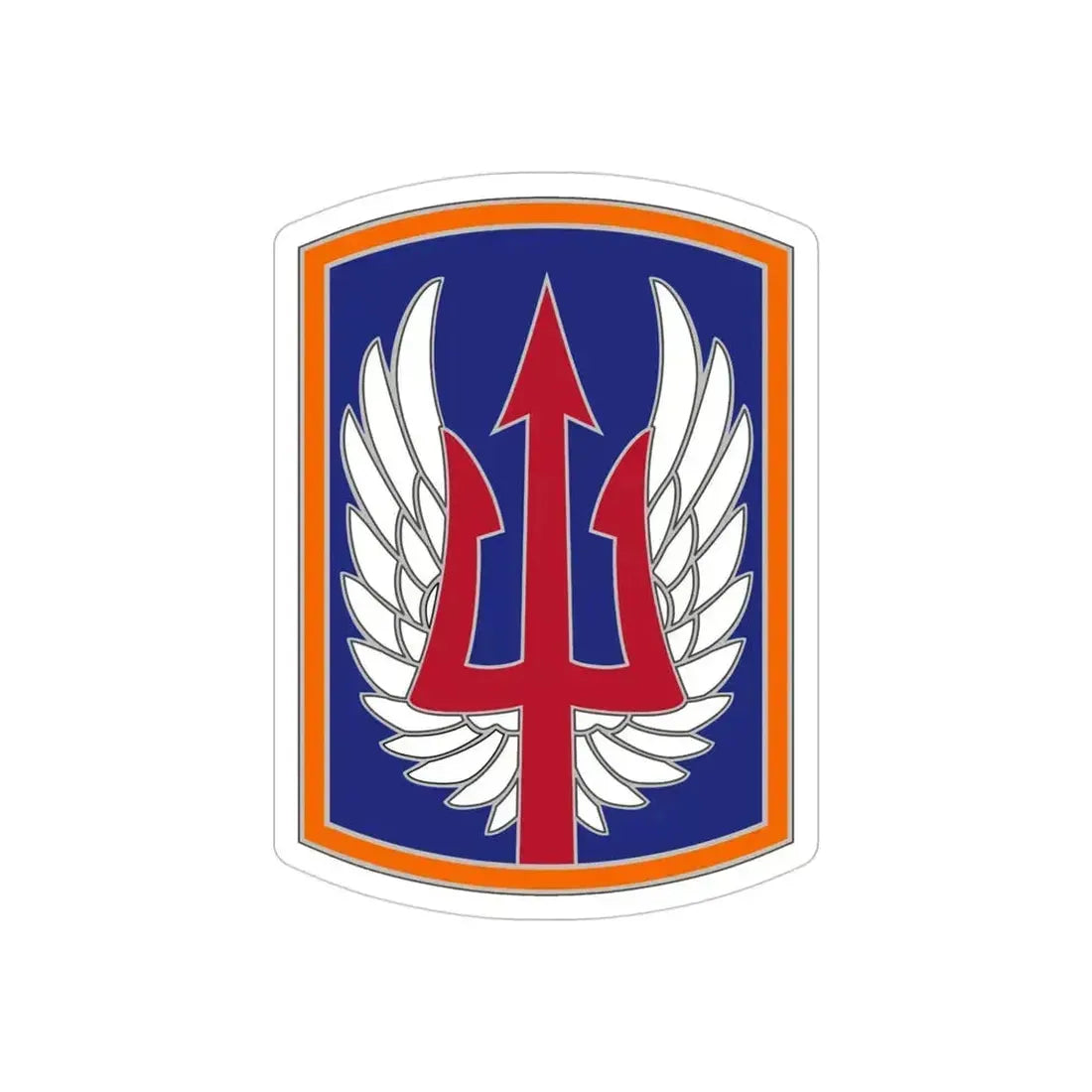 185 Aviation Brigade (U.S. Army) REVERSE PRINT Transparent Die-Cut STICKER 4 Inch Die-Cut Transparent - The Sticker Space
