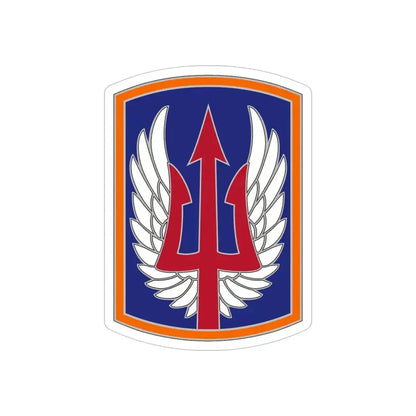 185 Aviation Brigade (U.S. Army) REVERSE PRINT Transparent Die-Cut STICKER 4 Inch Die-Cut Transparent - The Sticker Space