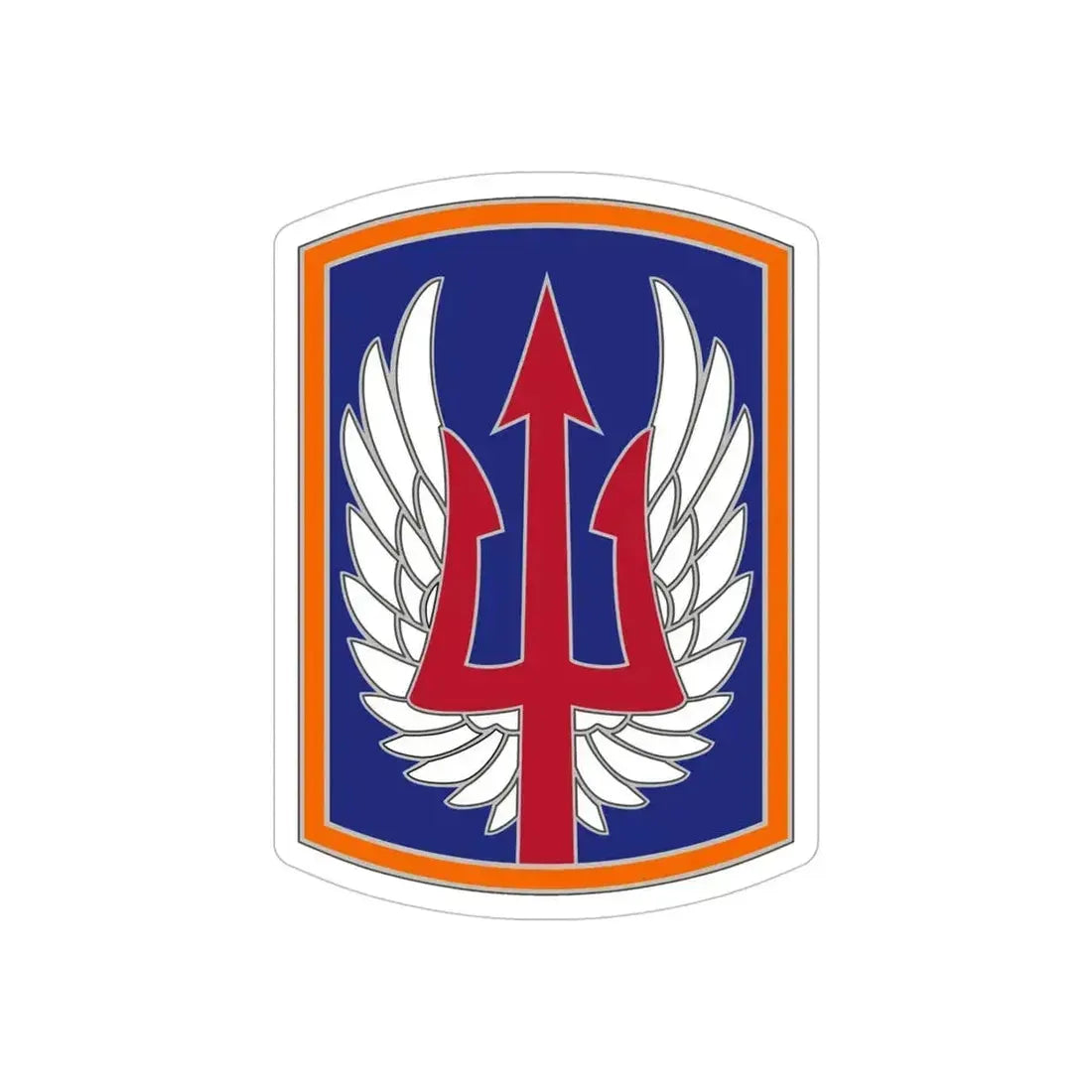185 Aviation Brigade (U.S. Army) REVERSE PRINT Transparent Die-Cut STICKER 5 Inch Die-Cut Transparent - The Sticker Space