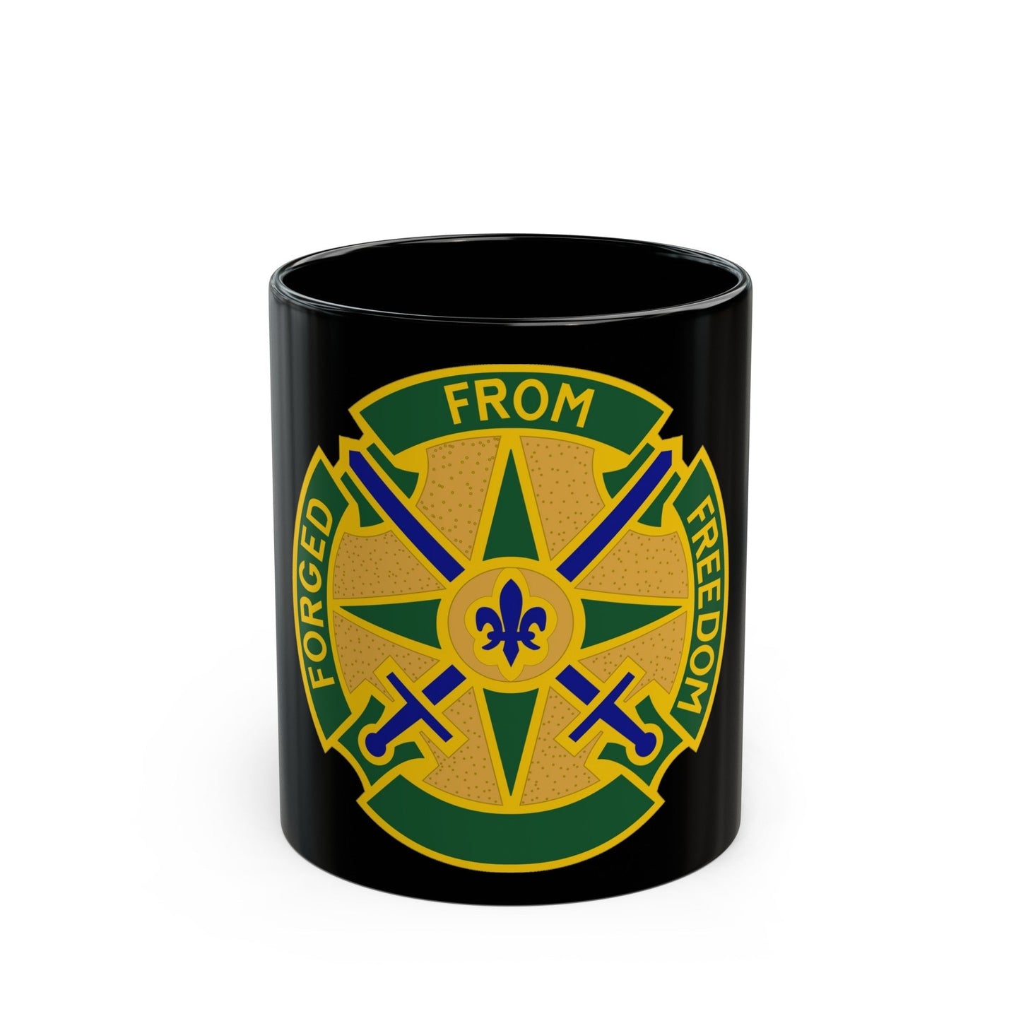 185 Military Police Battalion (U.S. Army) Black Coffee Mug-11oz-The Sticker Space