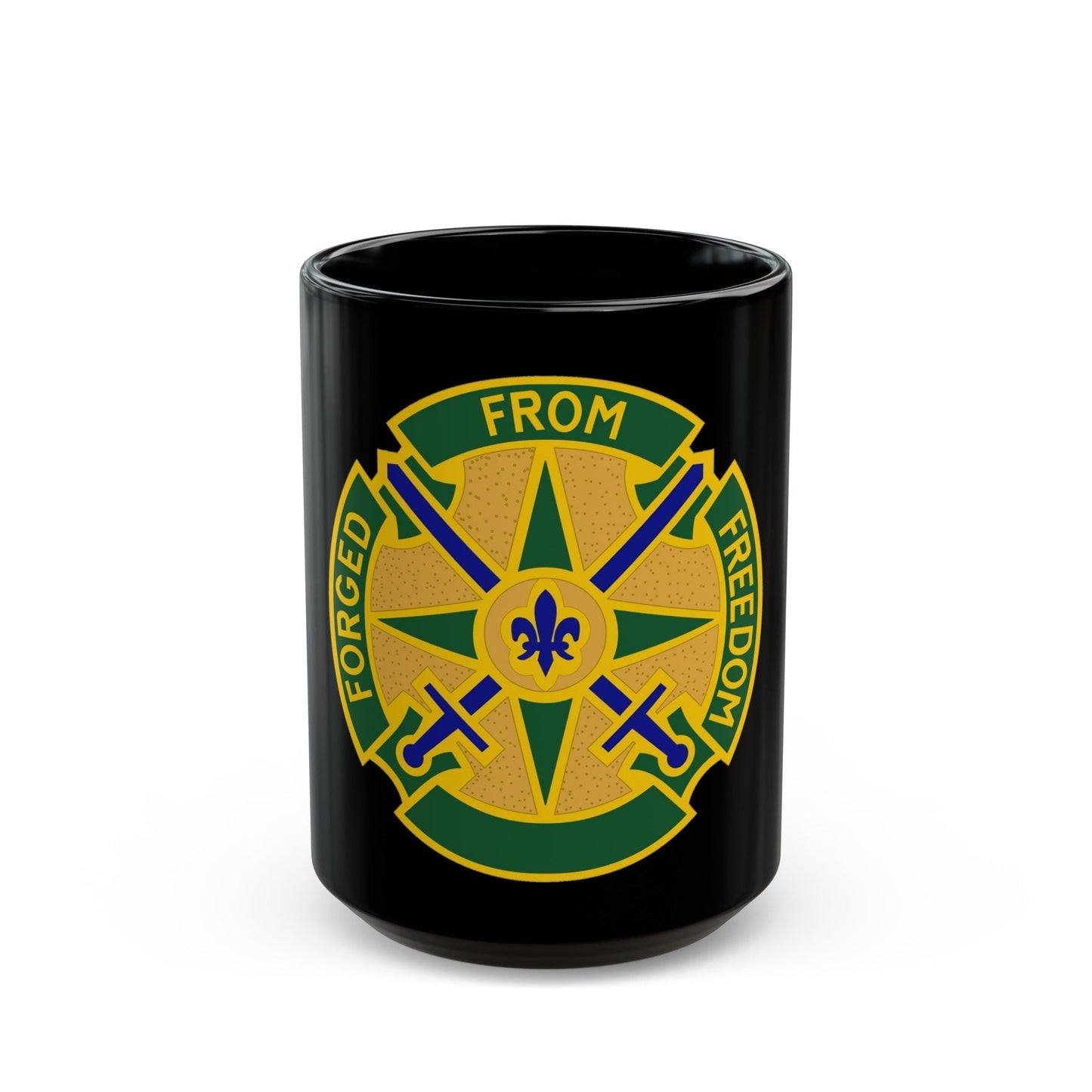 185 Military Police Battalion (U.S. Army) Black Coffee Mug-15oz-The Sticker Space