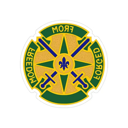 185 Military Police Battalion (U.S. Army) REVERSE PRINT Transparent Die-Cut STICKER 3 Inch Die-Cut Transparent - The Sticker Space