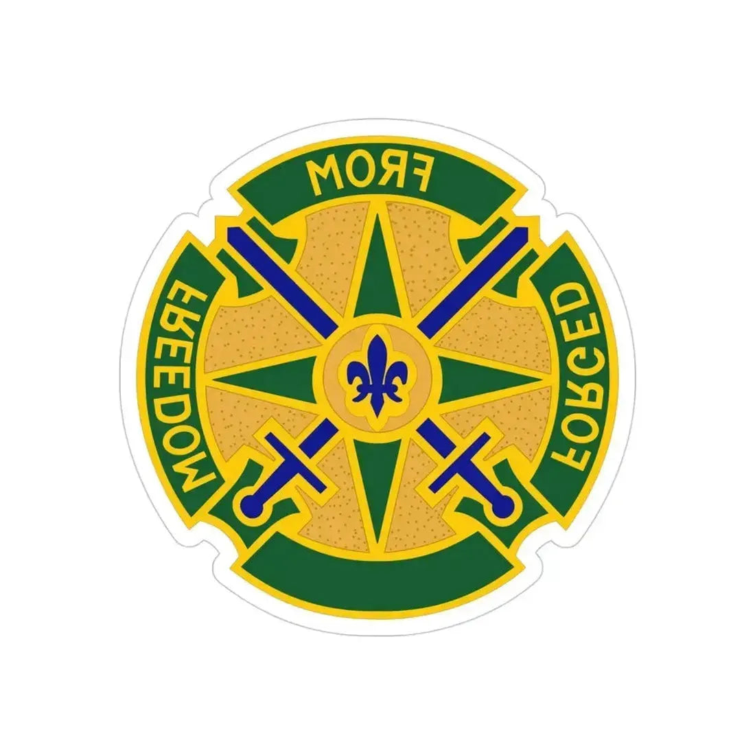 185 Military Police Battalion (U.S. Army) REVERSE PRINT Transparent Die-Cut STICKER 4 Inch Die-Cut Transparent - The Sticker Space