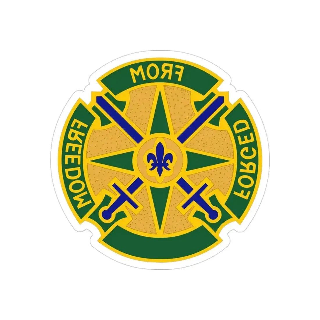 185 Military Police Battalion (U.S. Army) REVERSE PRINT Transparent Die-Cut STICKER - The Sticker Space