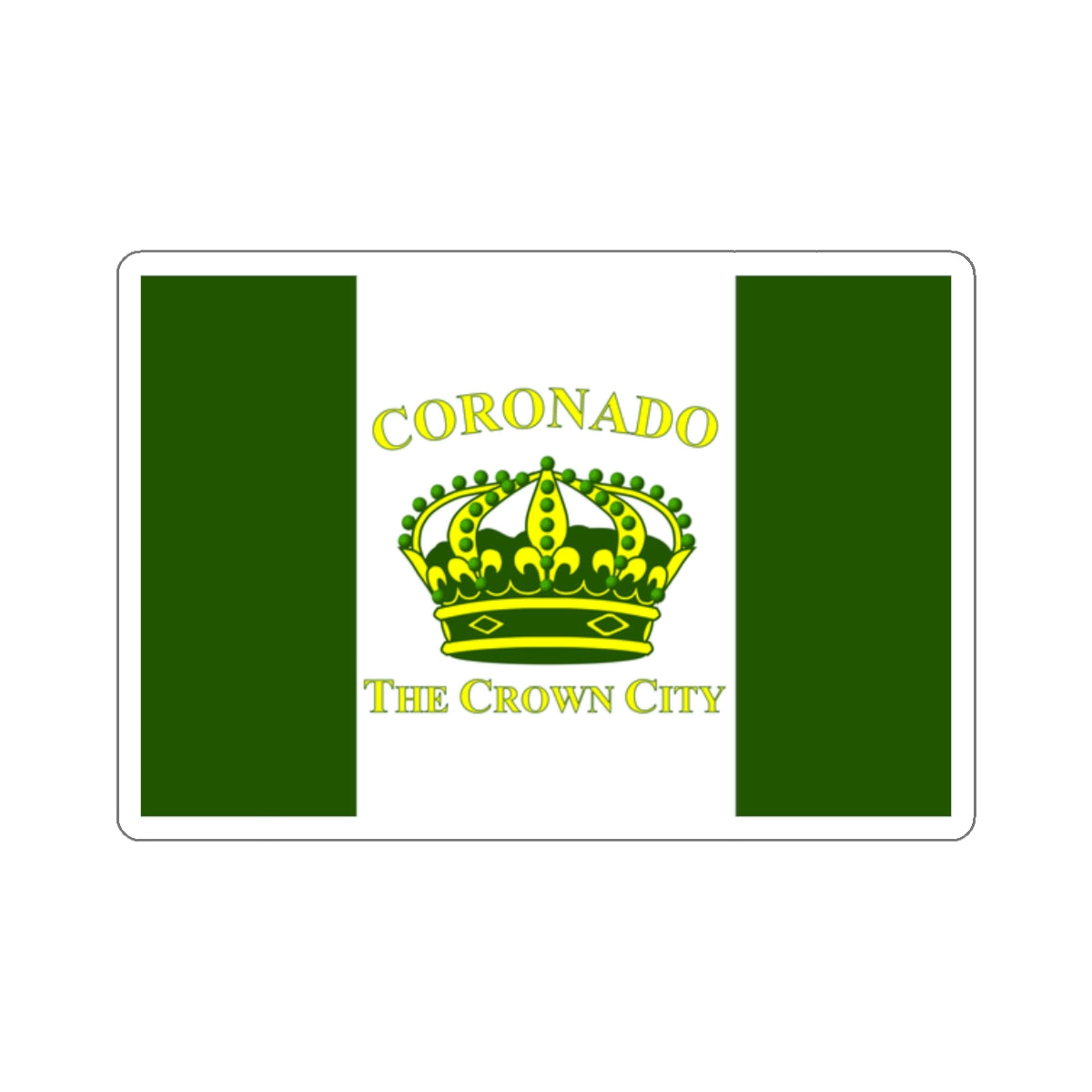 Flag of Coronado, California - STICKER Vinyl Kiss-Cut Decal