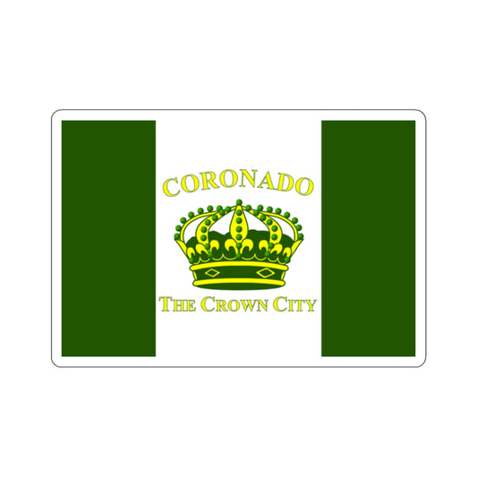 Flag of Coronado, California - STICKER Vinyl Kiss-Cut Decal