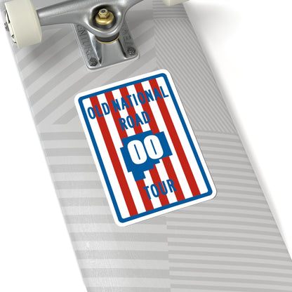 Old National Road Tour shield template (Ohio) (Road Sign) STICKER Vinyl Kiss-Cut Decal