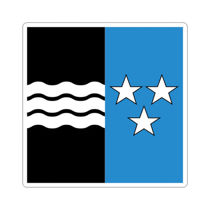 Flag of Canton of Aargau (Switzerland) STICKER Vinyl Kiss-Cut Decal