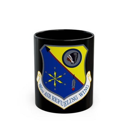 185th Air Refueling Wing (U.S. Air Force) Black Coffee Mug-11oz-The Sticker Space