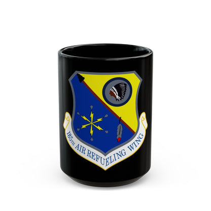 185th Air Refueling Wing (U.S. Air Force) Black Coffee Mug-15oz-The Sticker Space