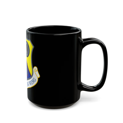 185th Air Refueling Wing (U.S. Air Force) Black Coffee Mug-The Sticker Space