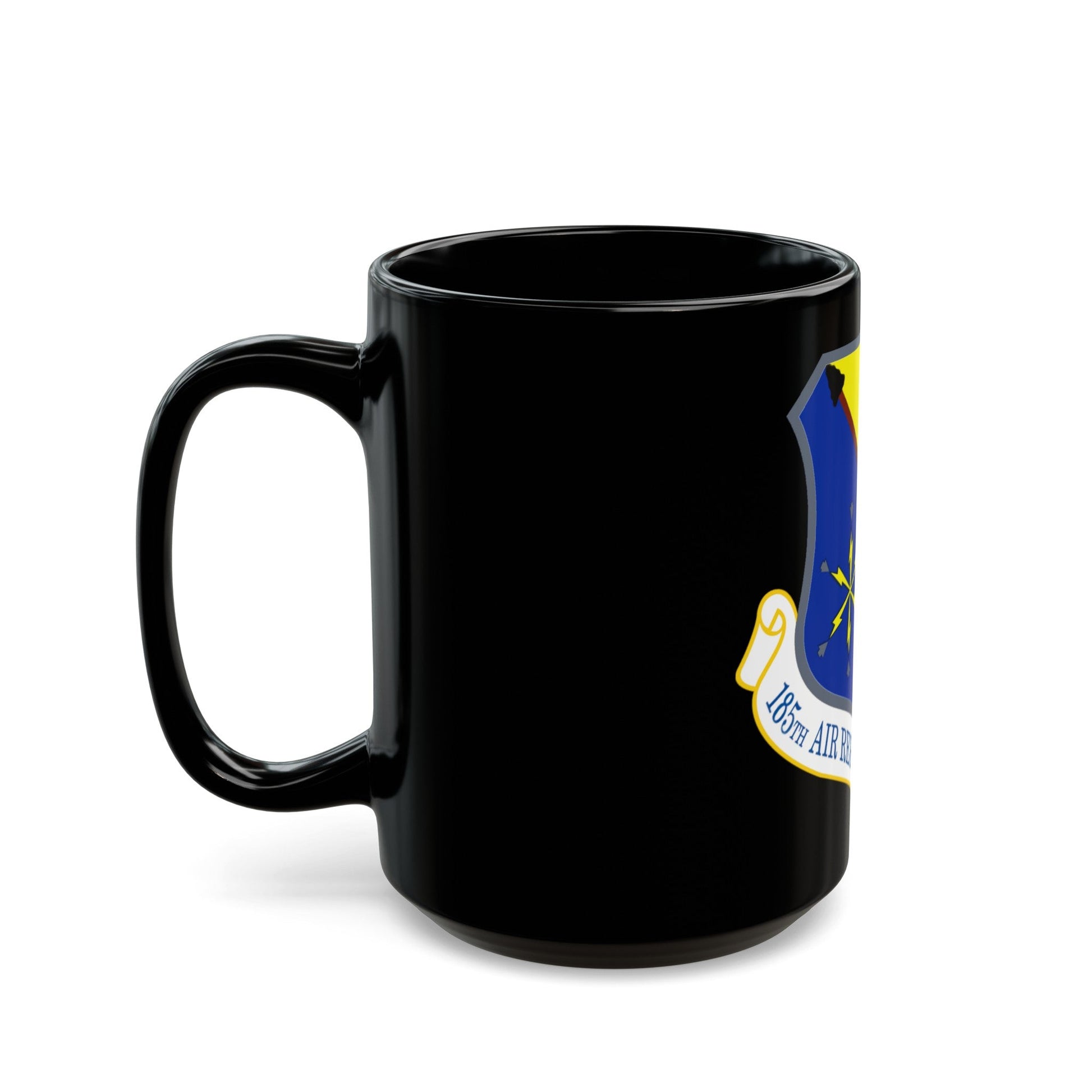 185th Air Refueling Wing (U.S. Air Force) Black Coffee Mug-The Sticker Space