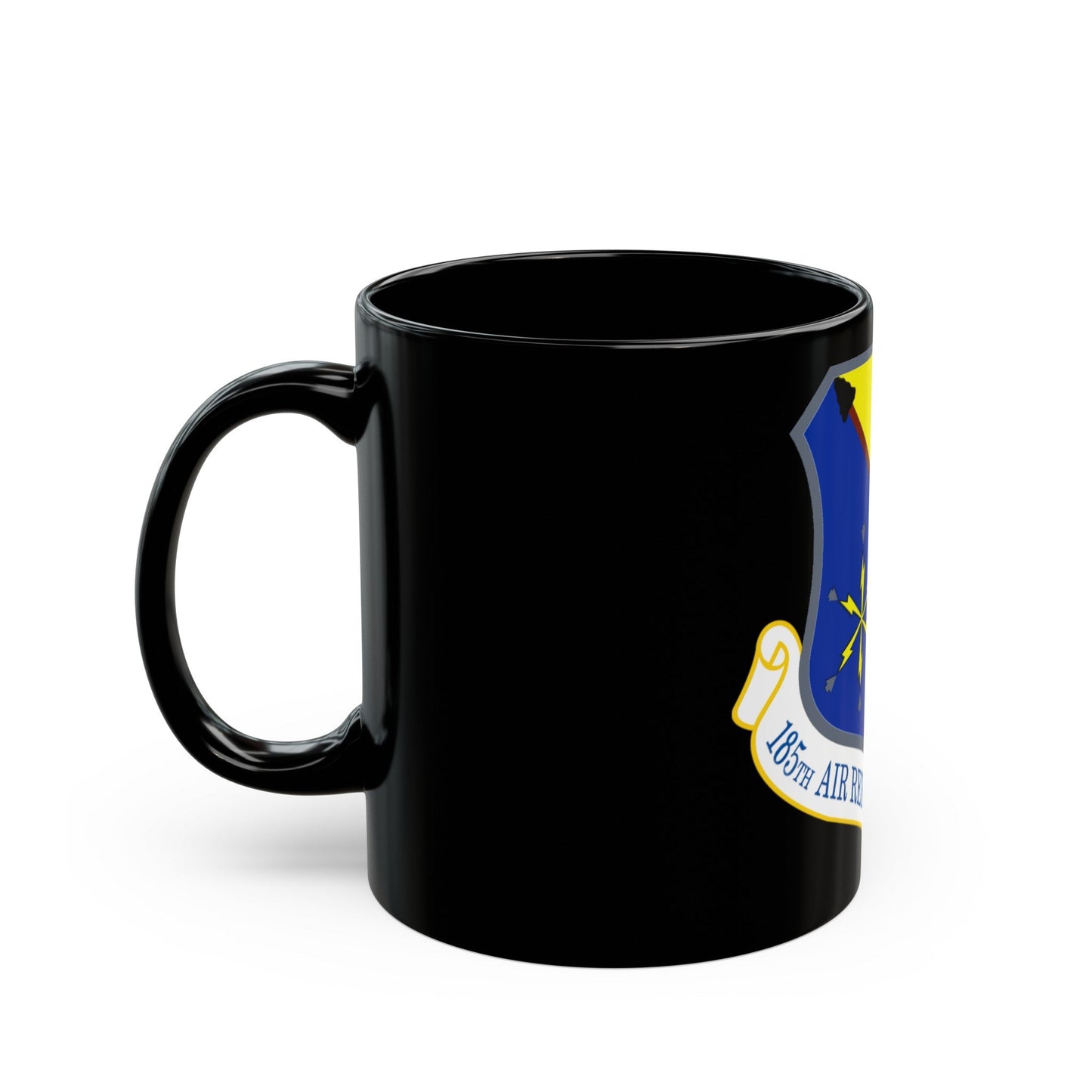 185th Air Refueling Wing (U.S. Air Force) Black Coffee Mug-The Sticker Space