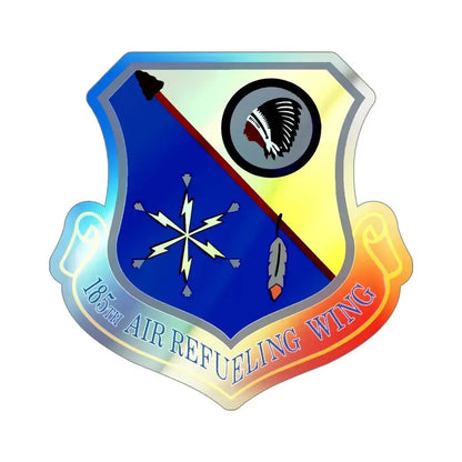 185th Air Refueling Wing (U.S. Air Force) Holographic STICKER Die-Cut Vinyl Decal 4 Inch Holographic - The Sticker Space