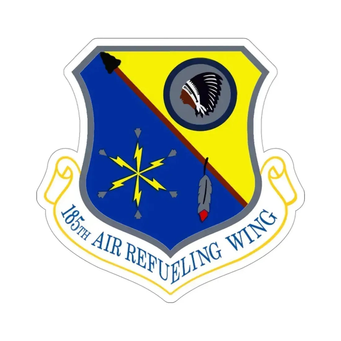185th Air Refueling Wing (U.S. Air Force) STICKER Vinyl Die-Cut Decal 3 Inch - The Sticker Space