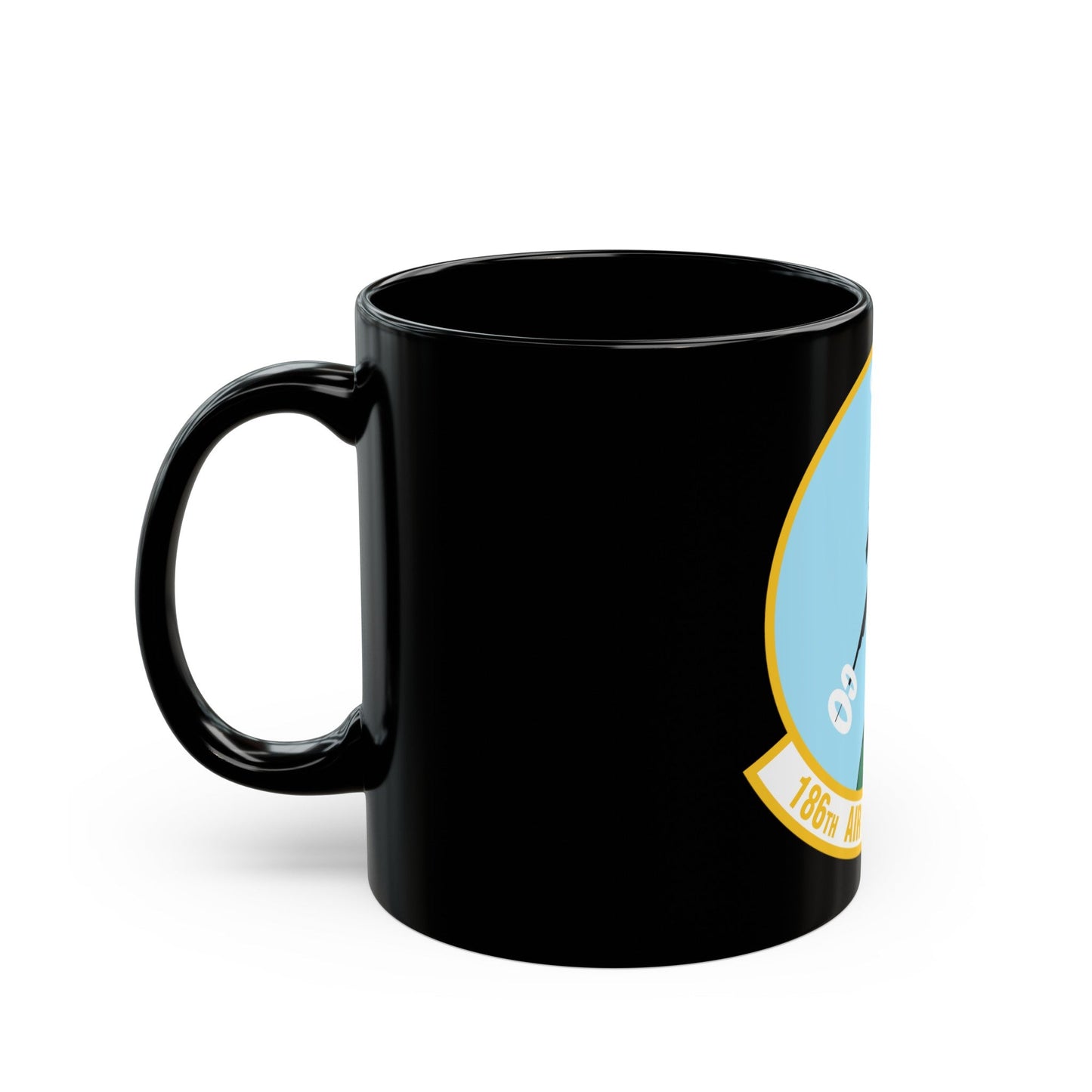 186 Air Refueling Squadron (U.S. Air Force) Black Coffee Mug-The Sticker Space