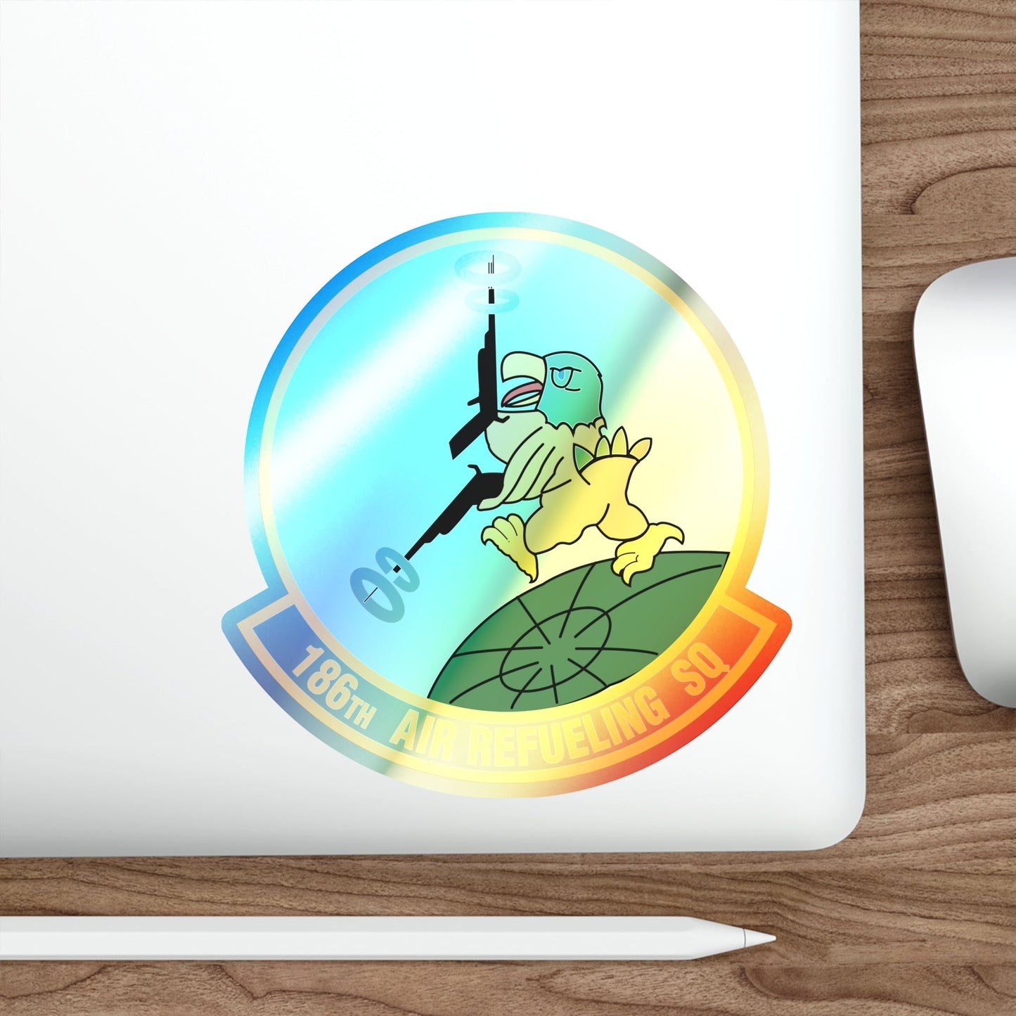 186 Air Refueling Squadron (U.S. Air Force) Holographic STICKER Die-Cut Vinyl Decal-The Sticker Space