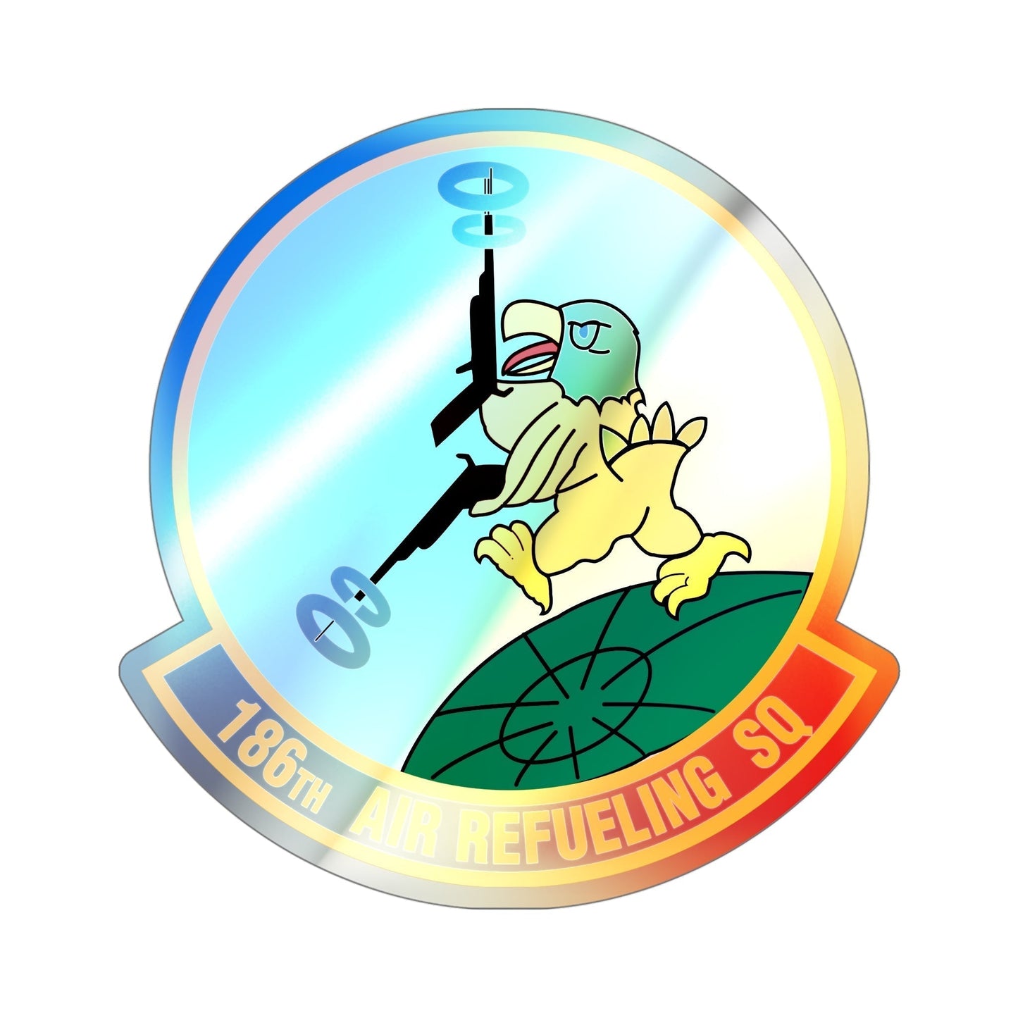 186 Air Refueling Squadron (U.S. Air Force) Holographic STICKER Die-Cut Vinyl Decal-5 Inch-The Sticker Space