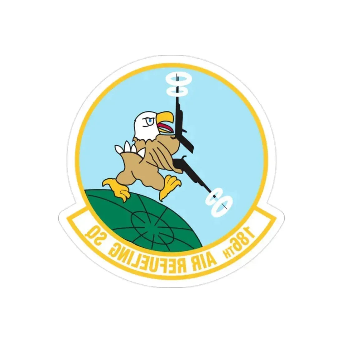 186 Air Refueling Squadron (U.S. Air Force) REVERSE PRINT Transparent Die-Cut STICKER 2 Inch Die-Cut Transparent - The Sticker Space