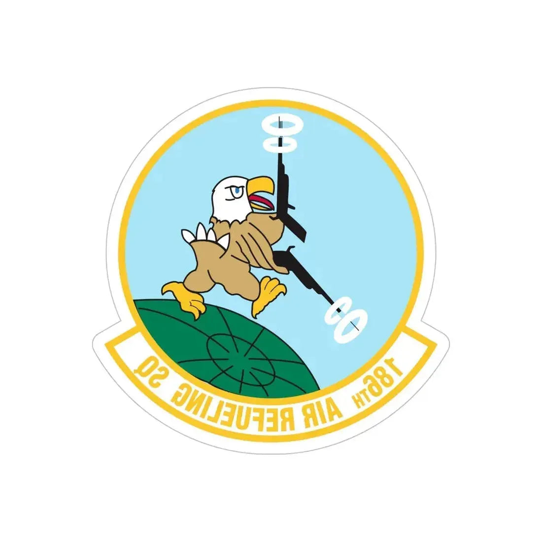 186 Air Refueling Squadron (U.S. Air Force) REVERSE PRINT Transparent Die-Cut STICKER - The Sticker Space